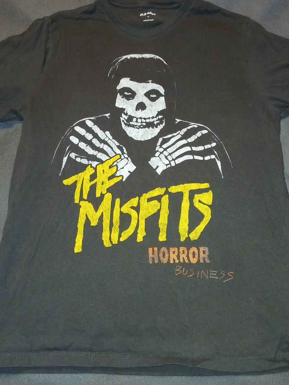 Old Navy Black Boys The Misfits Graphic Tee with Yellow Print